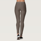 Stijlvolle bruine legging met blauwe zijstreep (Achterkant)