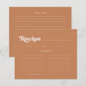 Stijlvolle Bruine suiker Vrijgezellenfeest receptk (Voorkant / Achterkant)