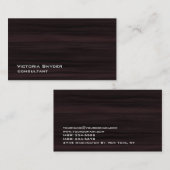 Stijlvolle bruinhoutextuur Professional Visitekaartje (Voorkant / Achterkant)