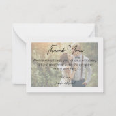 stijlvolle brutfoto voor handschrift, dank je kaar notitiekaartje (Achterkant)