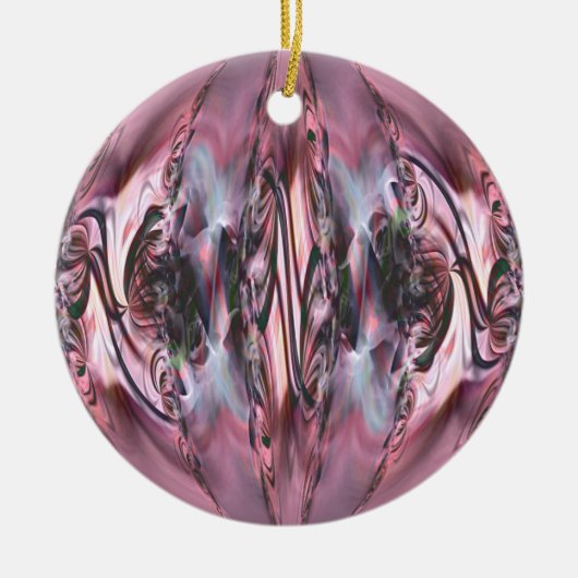 Stijlvolle bubbels keramisch ornament (Voorkant)