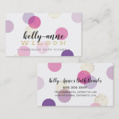 STIJLVOLLE BUBBELS SPOTS glam luxe gouden badbom Visitekaartje (Voorkant / Achterkant)