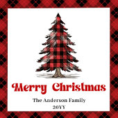 Stijlvolle Buffalo Kerstboom Servet Template