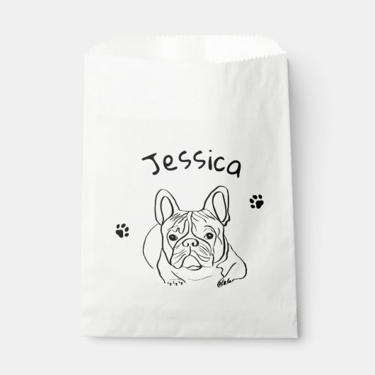 Stijlvolle Bulldog Minimalist Bedankzakje (Voorkant)