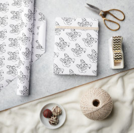 Stijlvolle Bulldog Minimalist Cadeaupapier