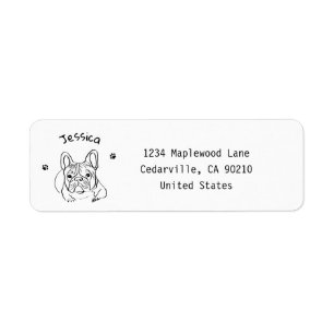 Stijlvolle Bulldog Minimalist Etiket