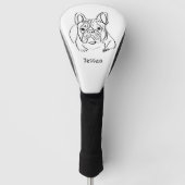 Stijlvolle Bulldog Minimalist Golfheadcover (Voorkant)