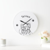 Stijlvolle Bulldog Minimalist Grote Klok (Huis)