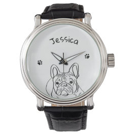 Stijlvolle Bulldog Minimalist Horloge
