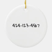 Stijlvolle Bulldog Minimalist Keramisch Ornament (Achterkant)