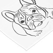 Stijlvolle Bulldog Minimalist Korte Tafelloper (Hoek)