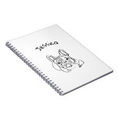 Stijlvolle Bulldog Minimalist Notitieboek (Rechterzijde)