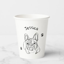 Stijlvolle Bulldog Minimalist Papieren Bekers