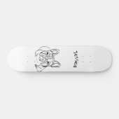 Stijlvolle Bulldog Minimalist Persoonlijk Skateboard (Horizontaal)