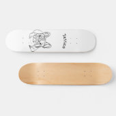 Stijlvolle Bulldog Minimalist Persoonlijk Skateboard (Horizontaal)