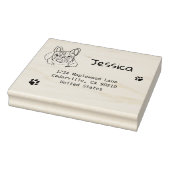 Stijlvolle Bulldog Minimalist Rubberstempel (Stempel)