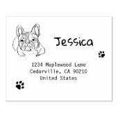 Stijlvolle Bulldog Minimalist Rubberstempel (Afrduk)