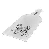 Stijlvolle Bulldog Minimalist Snijplank (Hoek)