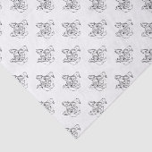 Stijlvolle Bulldog Minimalist Tissuepapier (Detail)