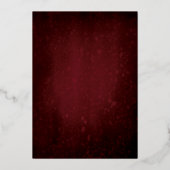 Stijlvolle Burgundy & Gold Holiday Party Folie Uitnodiging (Achterkant)