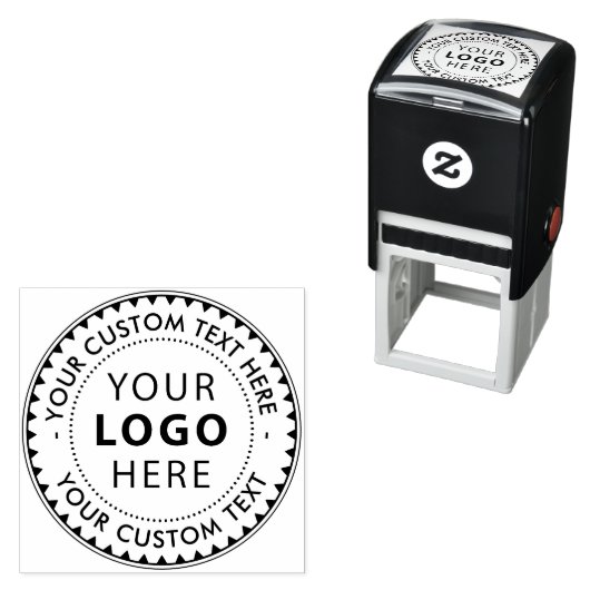 Stijlvolle Business Custom Logo Naam Zelfinktende Stempel (In situ)