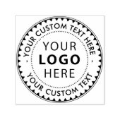Stijlvolle Business Custom Logo Naam Zelfinktende Stempel (Design)