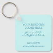 Stijlvolle Business Logo Promotionele Aqua Jade Sleutelhanger (Voorkant)