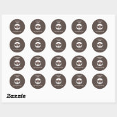 Stijlvolle Business Logo Sticker | Mocha Mousse (Vel)
