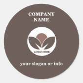 Stijlvolle Business Logo Sticker | Mocha Mousse (Voorkant)