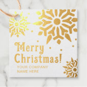 Stijlvolle Business Merry Christmas Sneeuwvlokken  Bedankjes Labels (Voorkant)