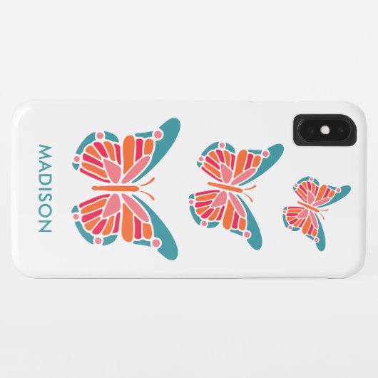 Stijlvolle Butterfly aangepaste telefoongevallen Case-Mate iPhone Case (Achterkant (horizontaal))