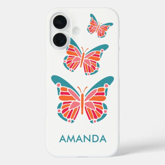 Stijlvolle Butterfly aangepaste telefoongevallen Case-Mate iPhone Case (Achterkant)