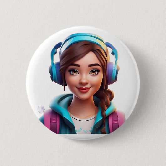 "Stijlvolle Button met uniek design" (Voorkant)