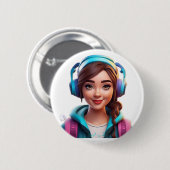 "Stijlvolle Button met uniek design" (Voorkant /achterkant)