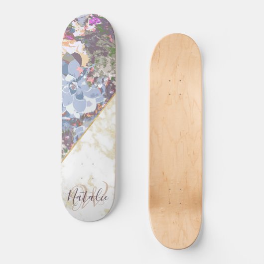 Stijlvolle cactus en sappige ontwerpen persoonlijk skateboard (Voorkant)