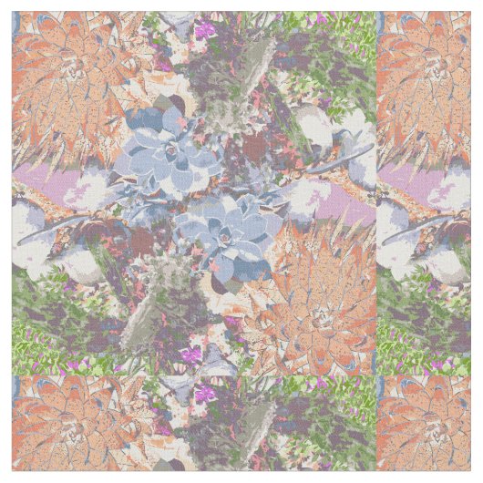 Stijlvolle cactus en sappige ontwerpen stof (Close Up)