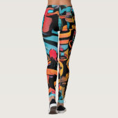 Stijlvolle Cactus Funky-Leggings Leggings (Achterkant)