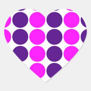 Stijlvolle Cadeaus voor Meisjes : Roze & Paarse Po Hart Sticker