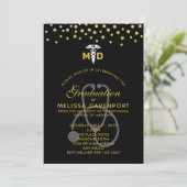 Stijlvolle Caduceus en Stethoscoop Dokter Afgestud Kaart (Staand voorkant)