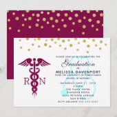 Stijlvolle Caduceus en Stethoscoop Verpleegkundige Kaart (Voorkant / Achterkant)