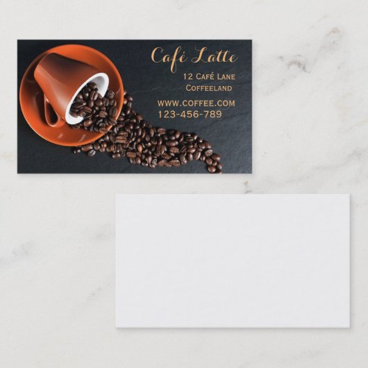 Stijlvolle café moderne trendetailwinkel visitekaartje (Voorkant / Achterkant)