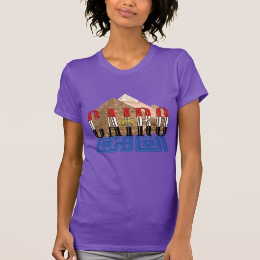 Stijlvolle Cairo Egypte Piramides T-shirt (Voorkant)