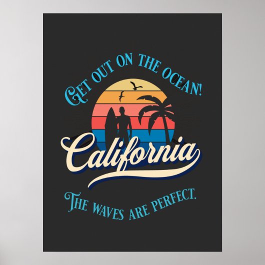 Stijlvolle Californische zomerspot Poster (Voorkant)