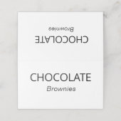 Stijlvolle Calligrafie Buffet Eten Labels Tafel Plaatskaartje (Buitenkant ongevouwen)