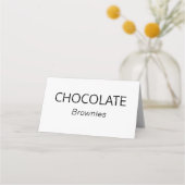 Stijlvolle Calligrafie Buffet Eten Labels Tafel Plaatskaartje (Voorkant)