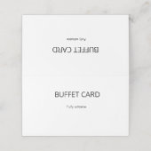 Stijlvolle Calligrafie Buffet Eten Labels Tafel Plaatskaartje (Buitenkant ongevouwen)