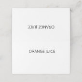 Stijlvolle Calligrafie Buffet Eten Labels Tafel Plaatskaartje (Buitenkant ongevouwen)