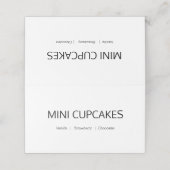 Stijlvolle Calligrafie Buffet Eten Labels Tafel Plaatskaartje (Buitenkant ongevouwen)