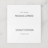 Stijlvolle Calligrafie Buffet Eten Labels Tafel Plaatskaartje (Buitenkant ongevouwen)