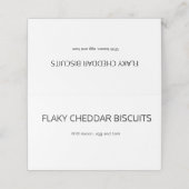 Stijlvolle Calligrafie Buffet Eten Labels Tafel Plaatskaartje (Buitenkant ongevouwen)